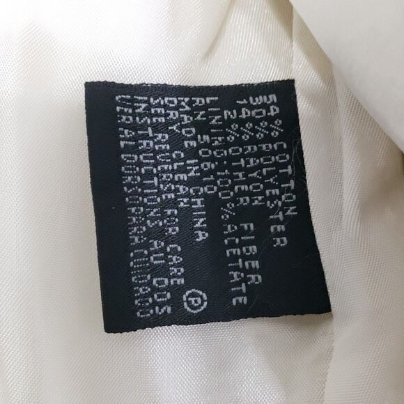 NEW Anne Klein Lined White Blazer with Long Arms and Bell Sleeves, Size 4 - Picture 9 of 11